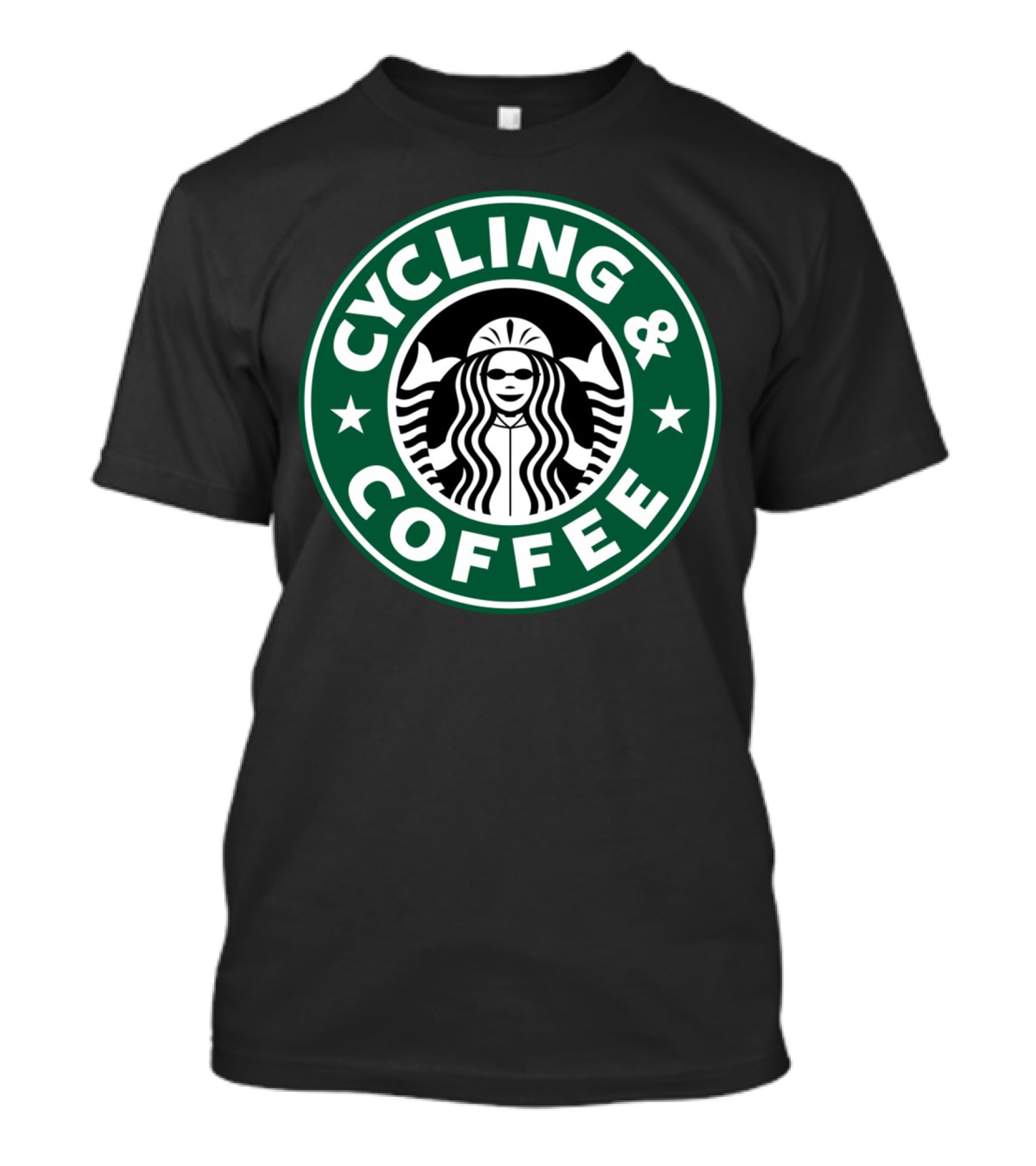 Cycling And Coffee Logo Parody Starbucks T-Shirt