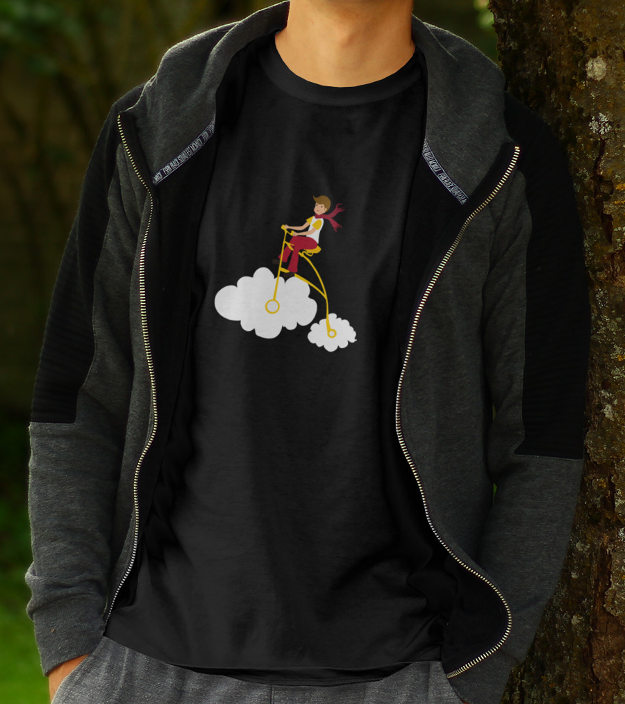 Cycling Dreams Riding High On Clouds T-Shirt