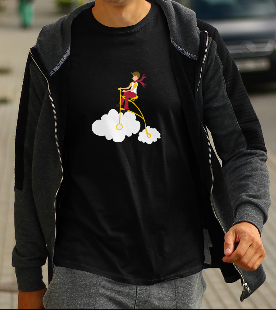 Cycling Dreams Riding High On Clouds T-Shirt