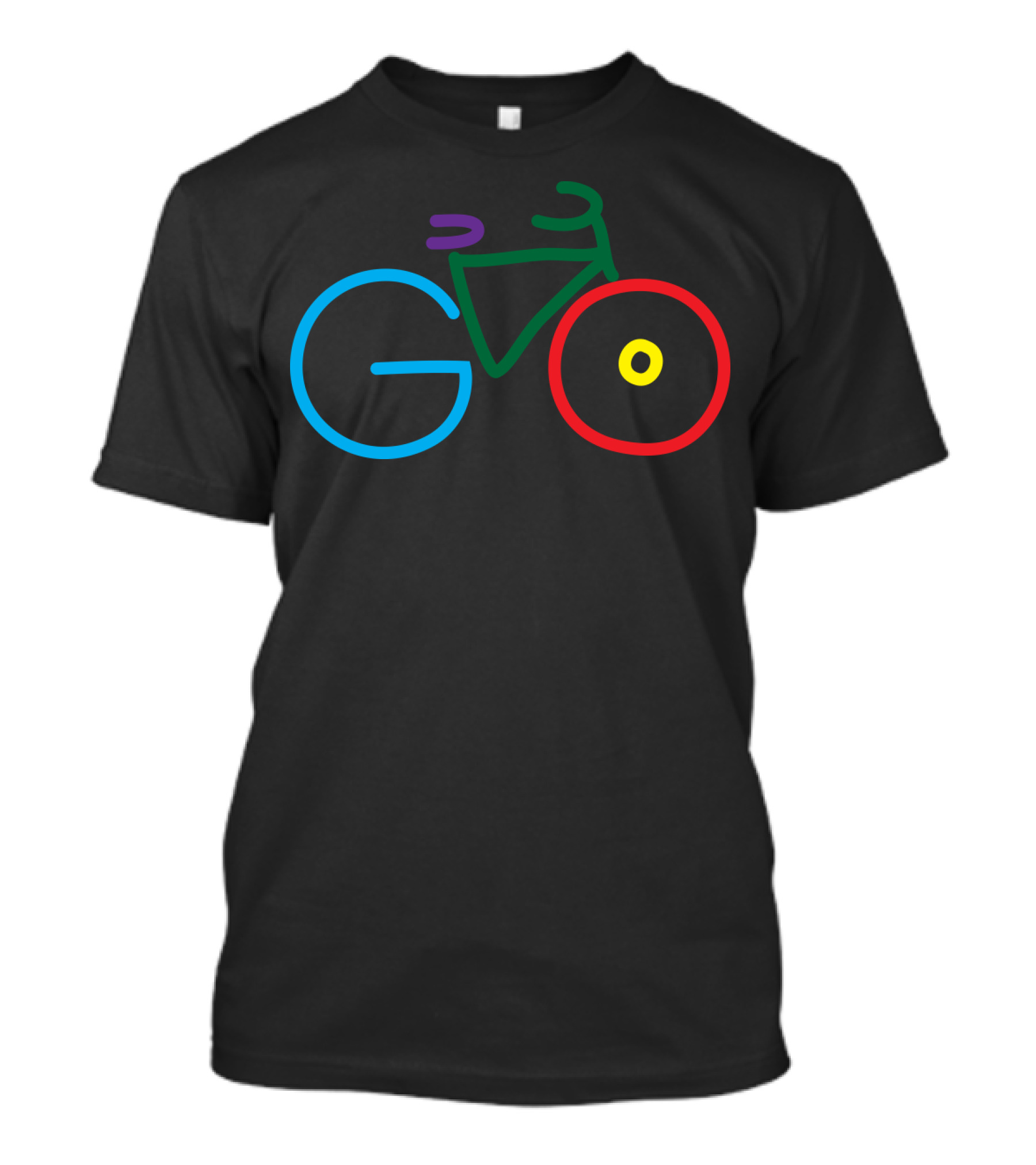 Go Green Go Healthy Go Cycling Bicycle T-Shirt