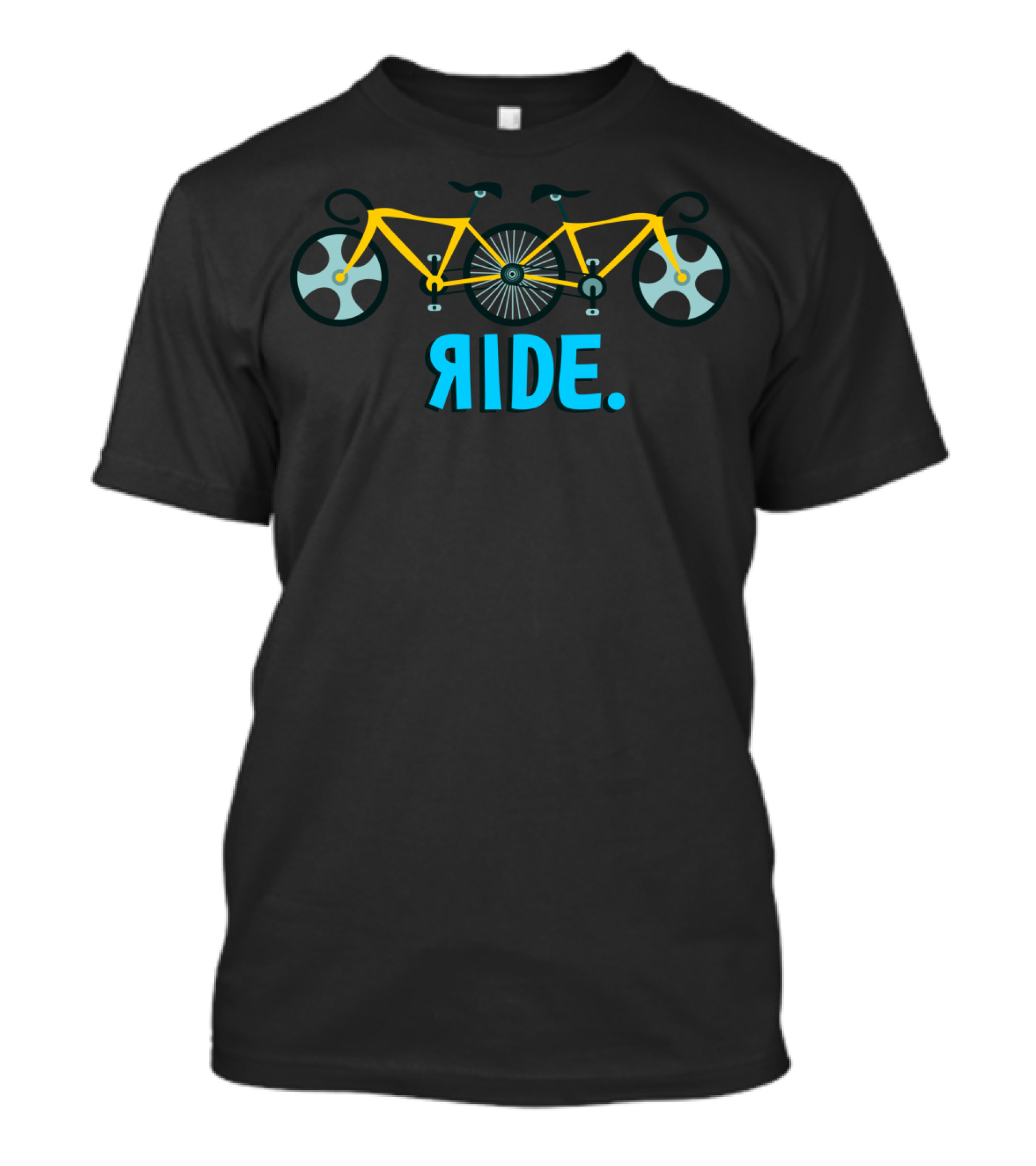 Ride Tandem Yellow Bicycle T-Shirt