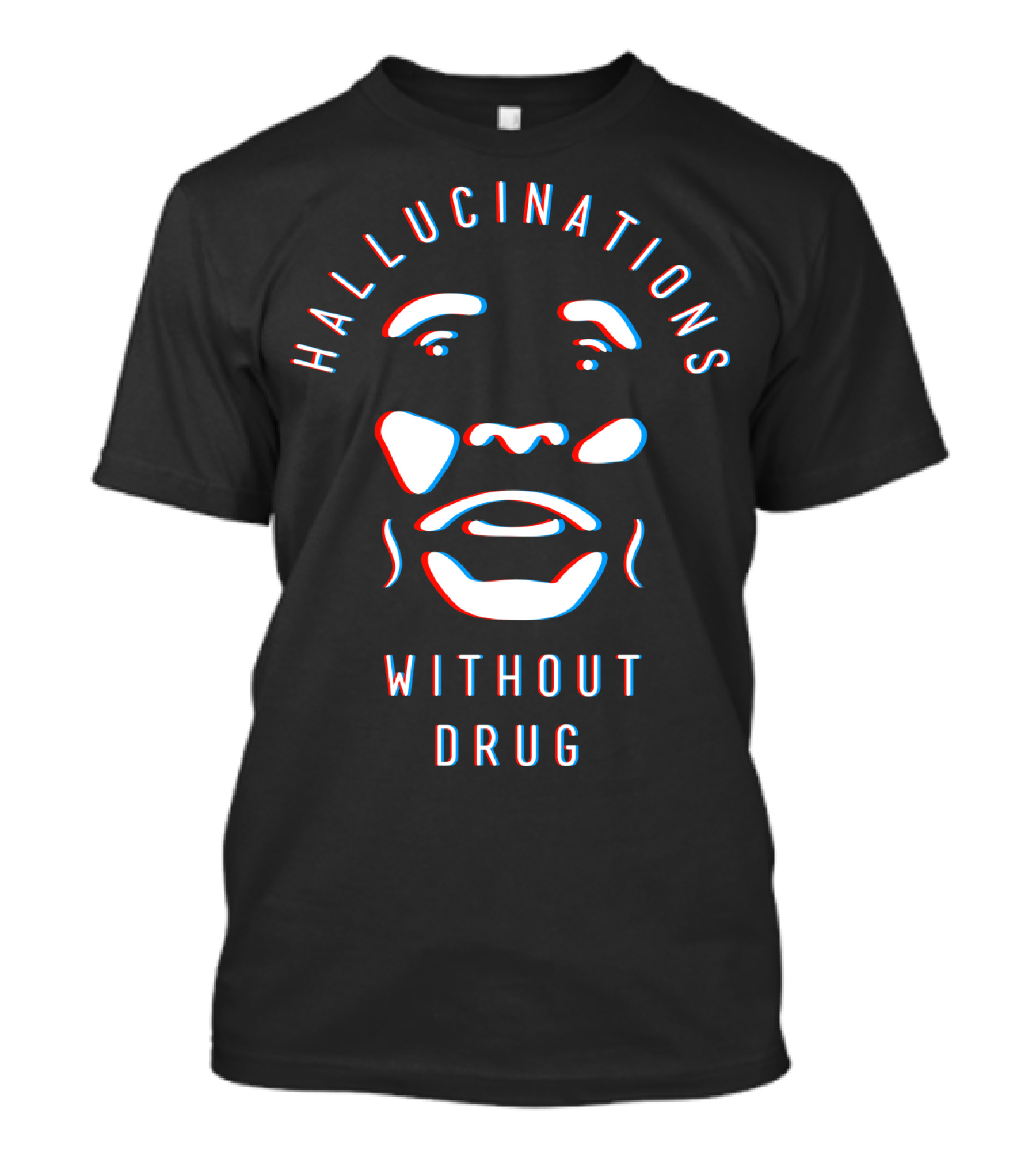 Hallucinations Without Drug Face Illusion 3D T-Shirt