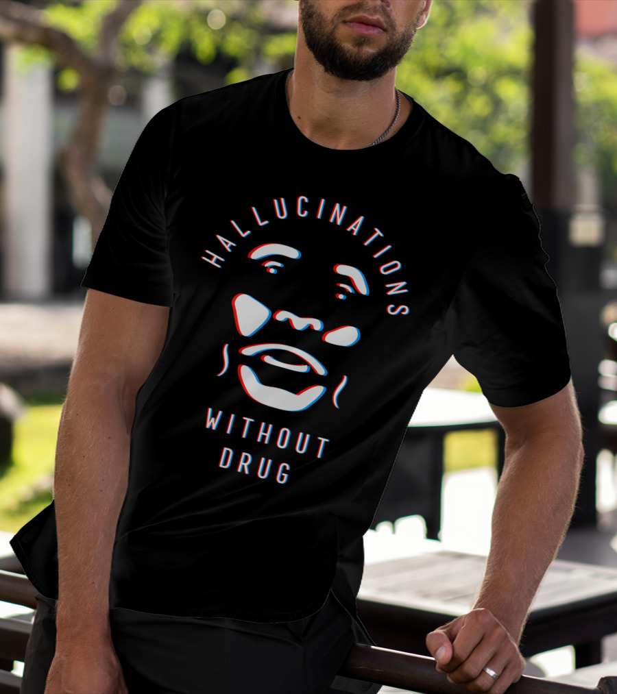 Hallucinations Without Drug Face Illusion 3D T-Shirt
