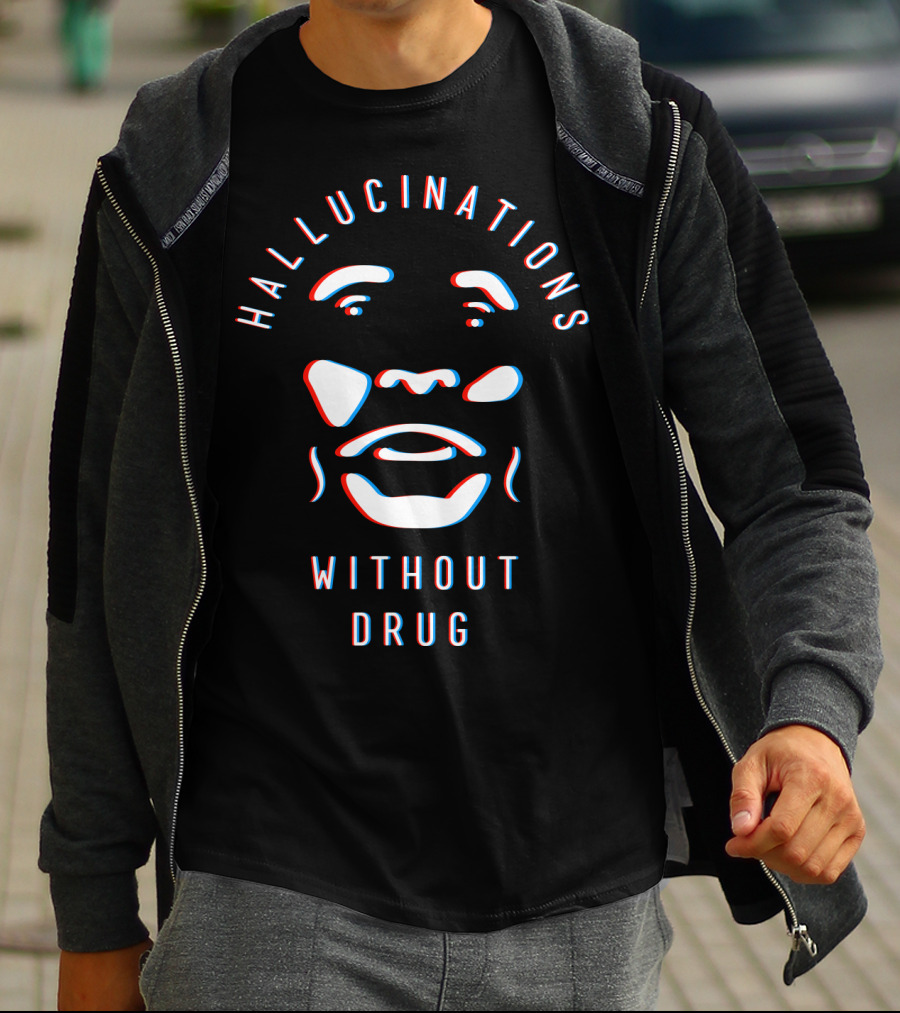 Hallucinations Without Drug Face Illusion 3D T-Shirt