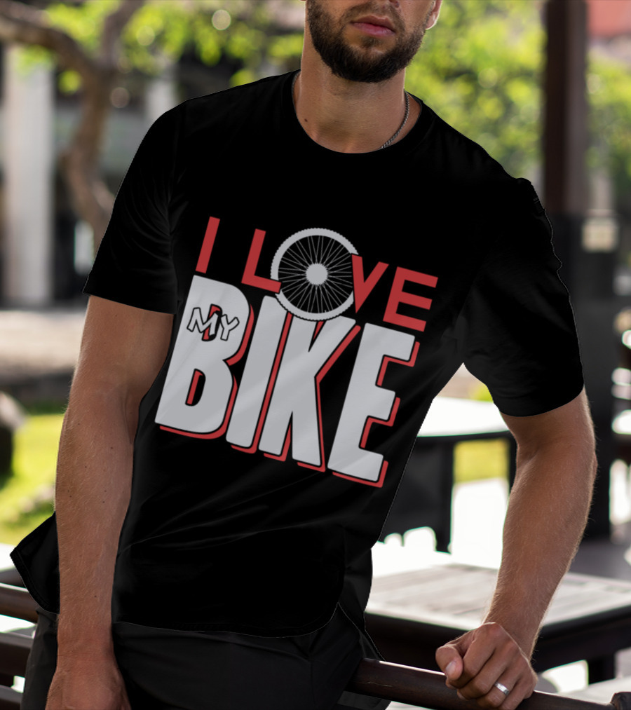 I Love My Bike Bicycle Wheel T-Shirt