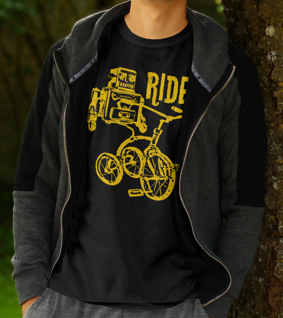 I Want To Ride My Tricycle Robot On Trike Vintage Style RIDE T-Shirt