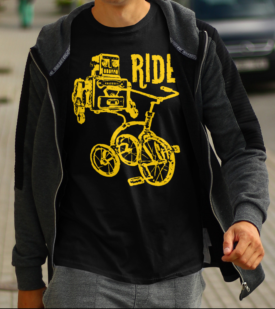 I Want To Ride My Tricycle Robot On Trike Vintage Style RIDE T-Shirt