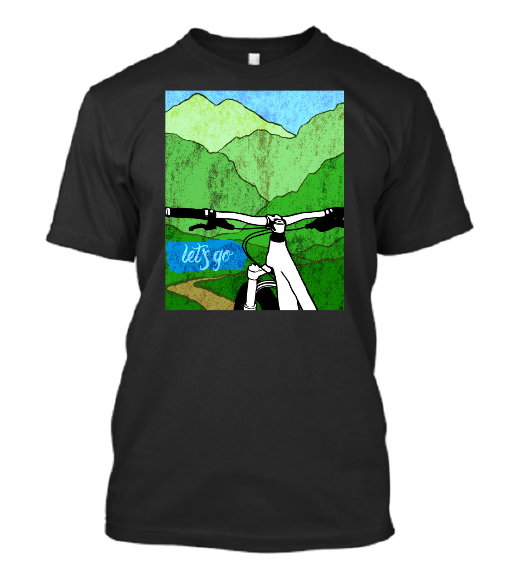 Lets Go Mountain Bike Adventure Trail T-Shirt