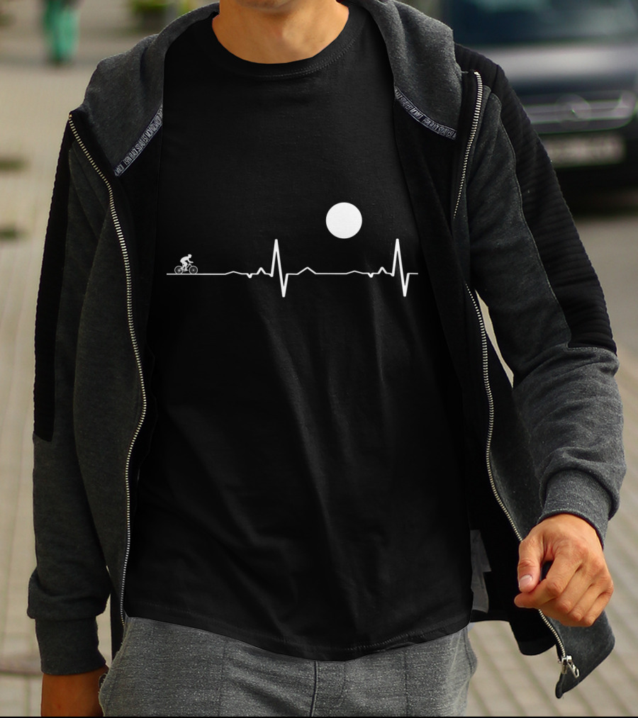 Cycling Heartbeat Under The Sun T-Shirt