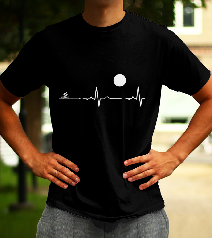 Cycling Heartbeat Under The Sun T-Shirt