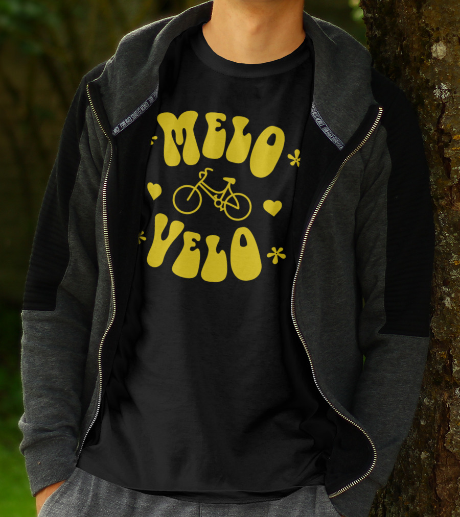 Melo Velo Bicycle Heart Flowers T-Shirt