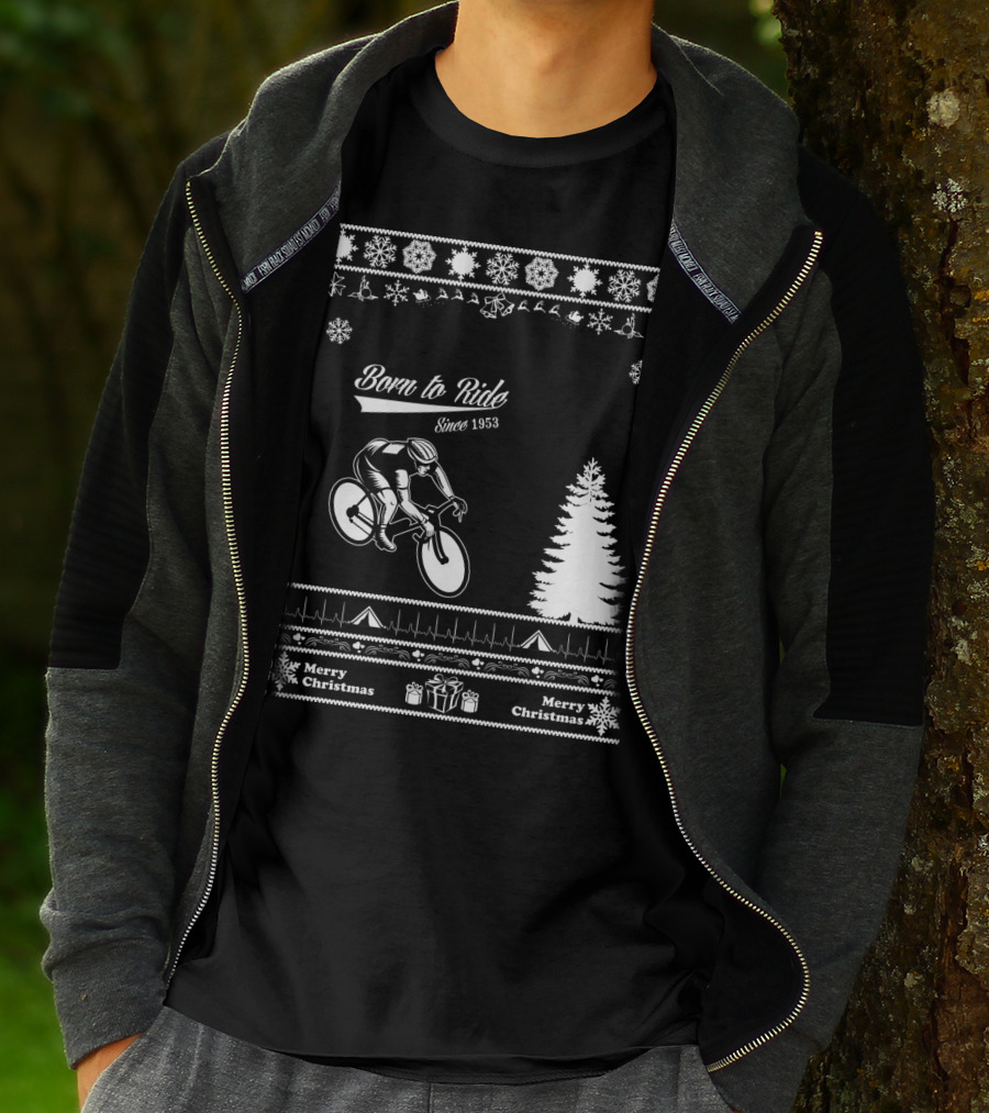 Born To Ride Merry Christmas Since 1953 T-Shirt