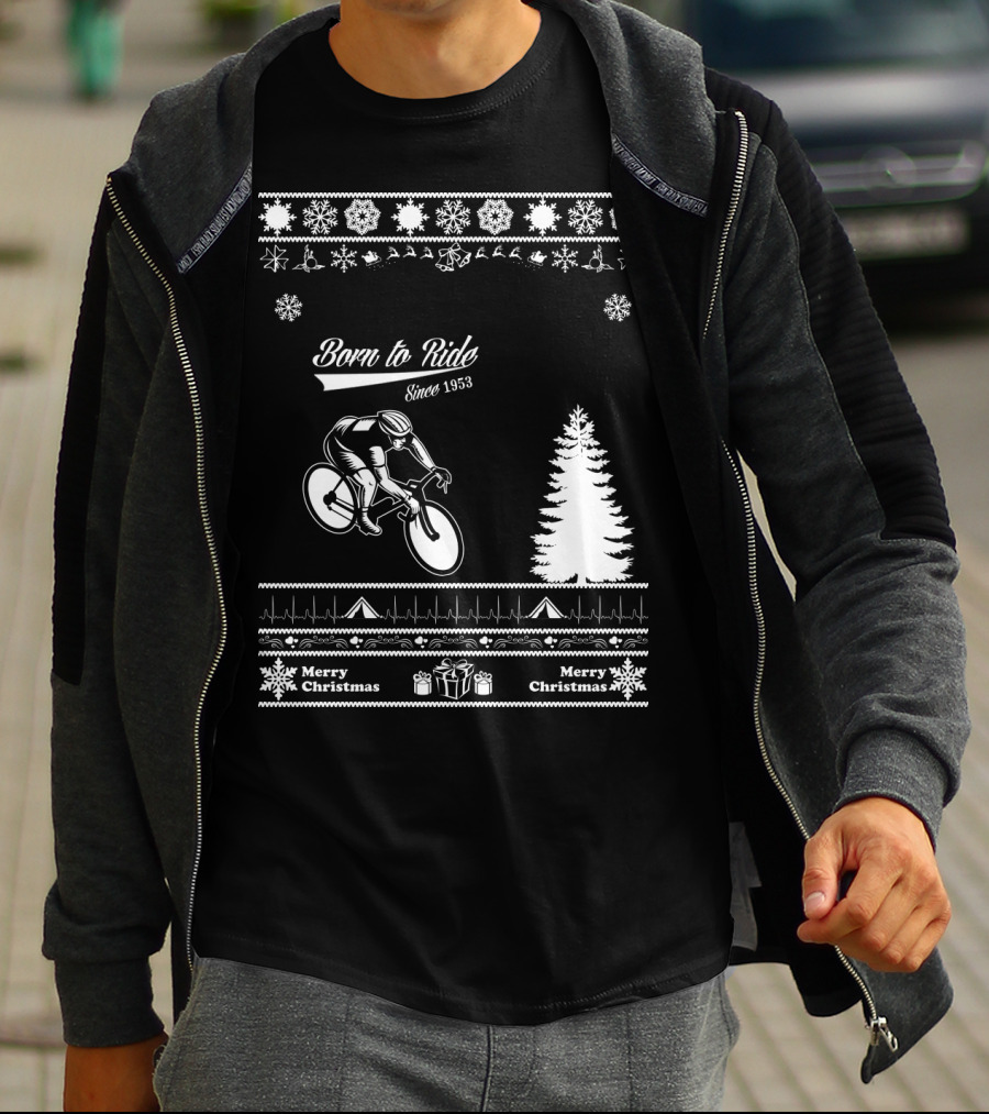 Born To Ride Merry Christmas Since 1953 T-Shirt