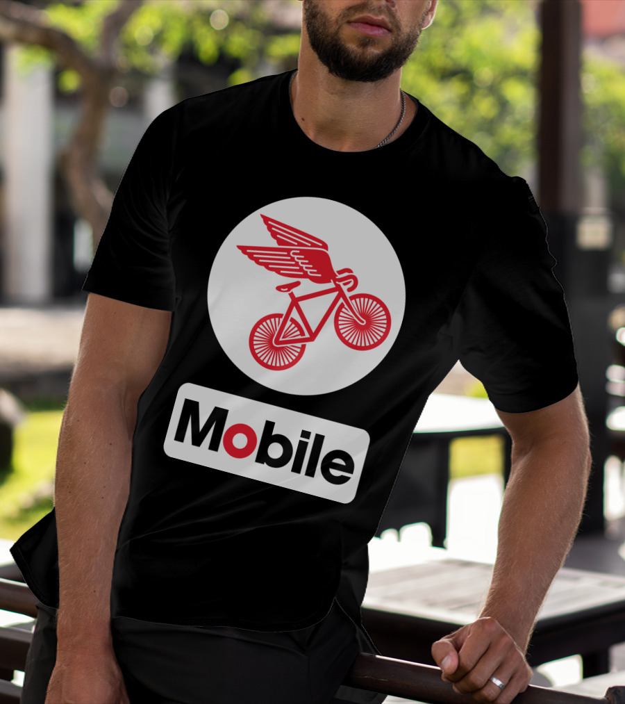 Mobile Pegasus Bicycle Wings T-Shirt