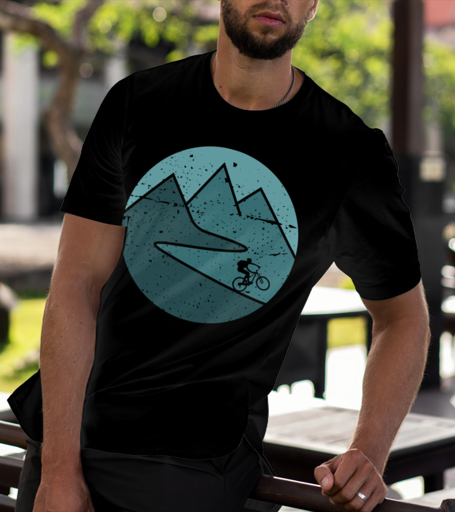 Mountain Bike Biker Cycling Adventure In Scenic Outdoor Mountains T-Shirt