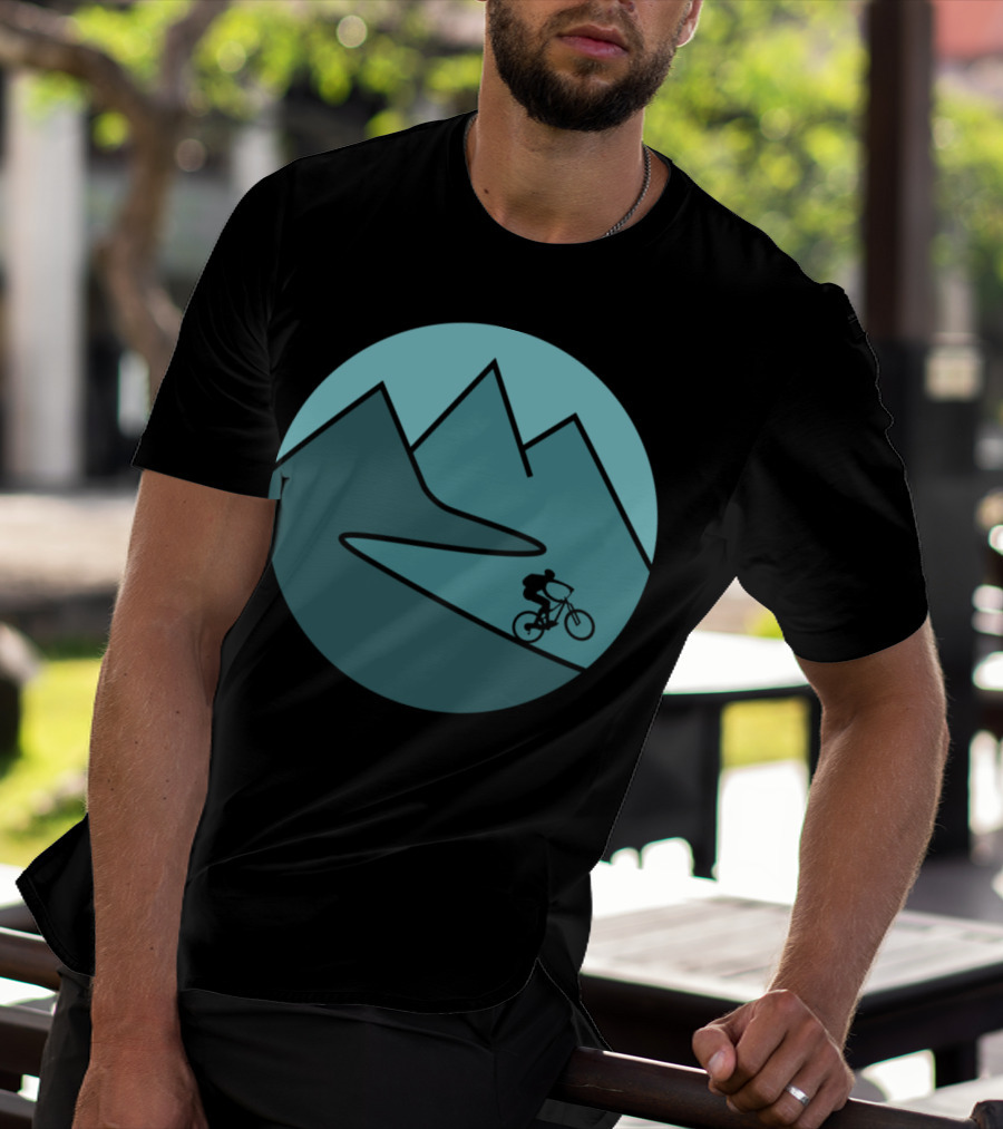 Mountain Bike Adventure Through Majestic Mountains T-Shirt