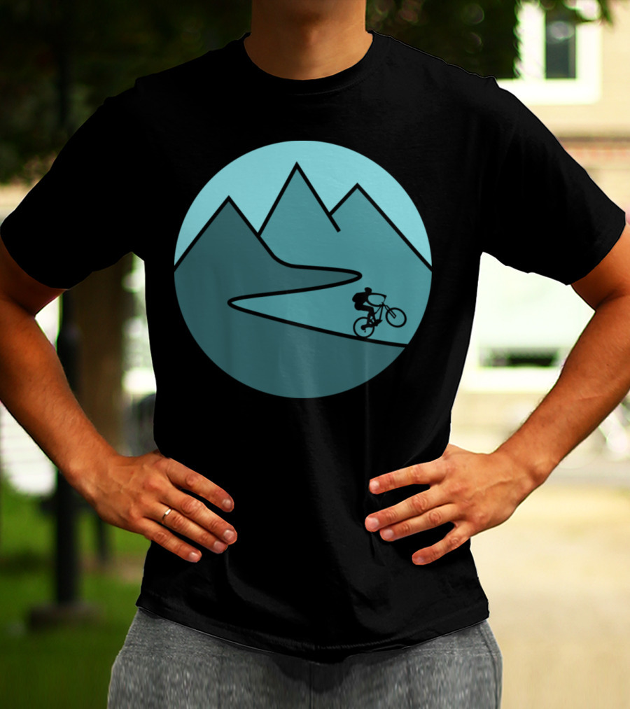 Mountain Bike Adventure Through Majestic Mountains T-Shirt