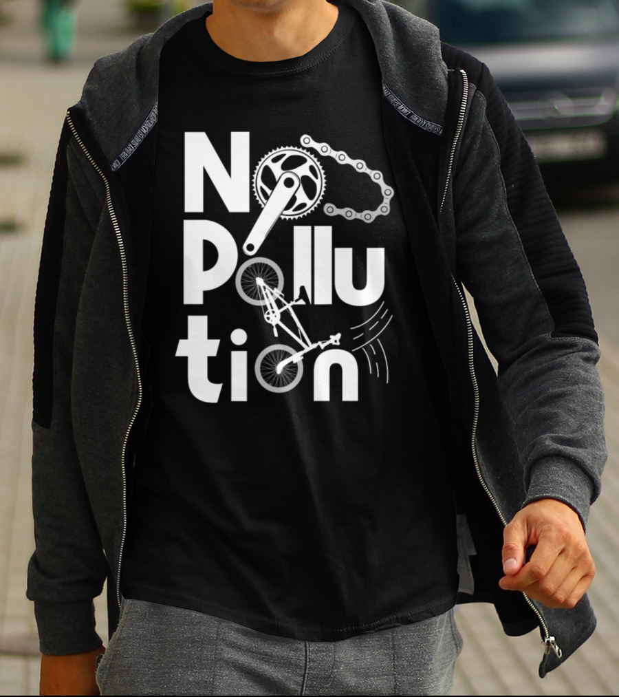 No Pollution Bicycle Gear Chain Eco-Friendly T-Shirt