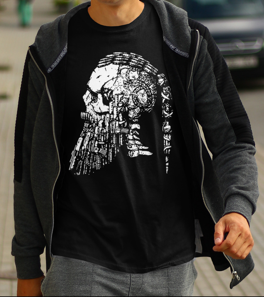 RAGNAR HEAD CAMOUFLAGE Viking Warrior Skull Art Cycling T-Shirt