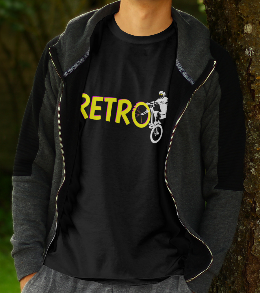 RETRO Bicycle Wheelie Rider T-Shirt