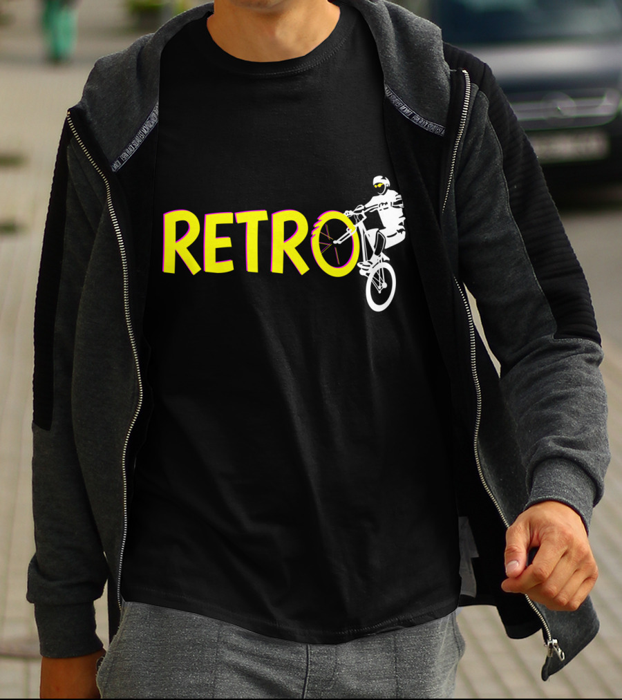RETRO Bicycle Wheelie Rider T-Shirt