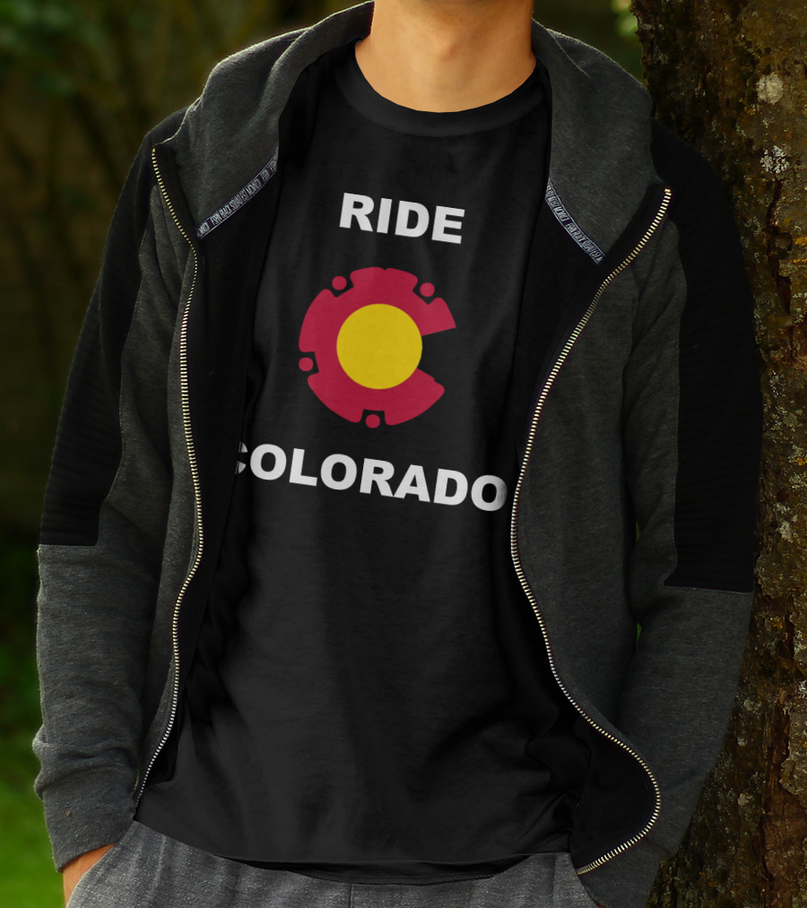 Ride Colorado Bicycle Gear Emblem T-Shirt