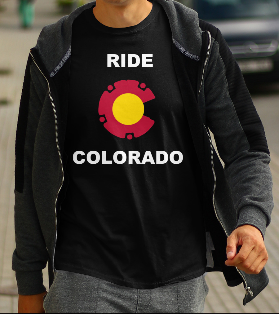 Ride Colorado Bicycle Gear Emblem T-Shirt