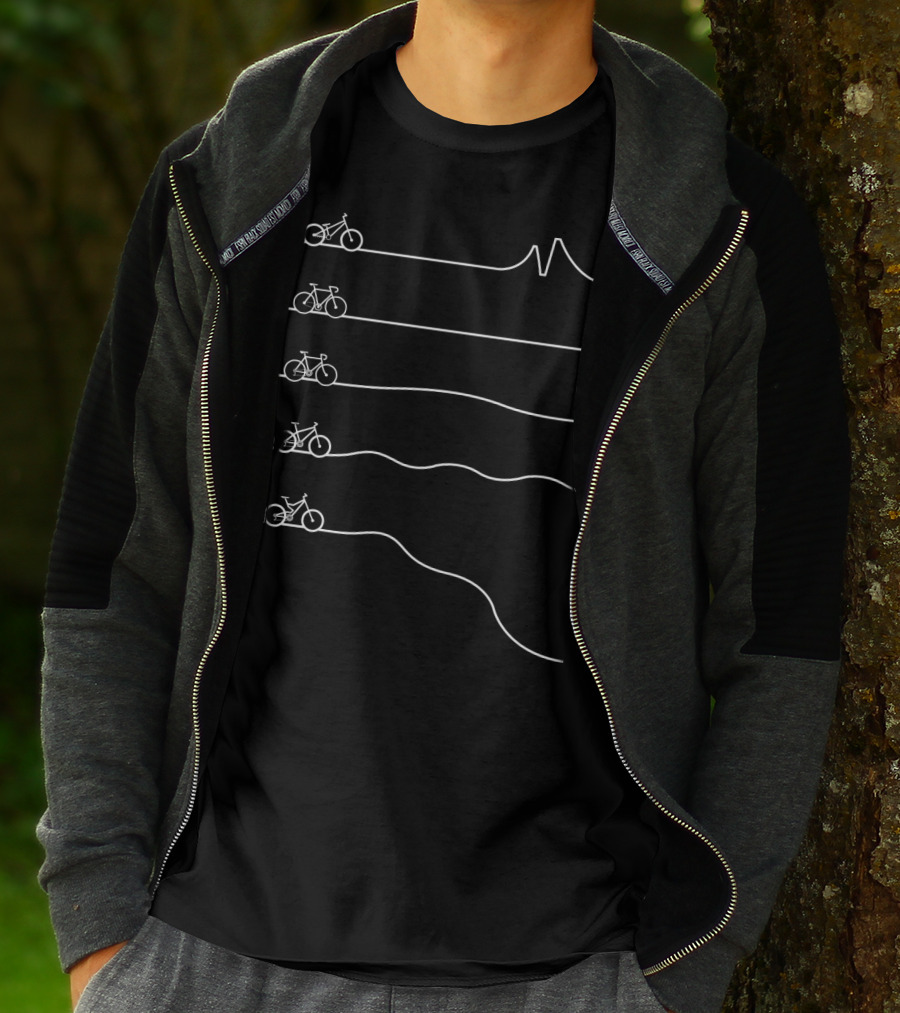 Ride Your Way Bike Paths Adventure Line T-Shirt