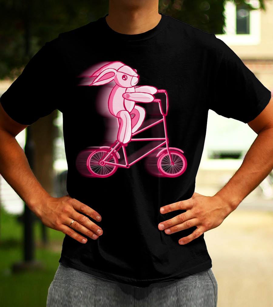 The Hare Riding Bicycle In Motion T-Shirt