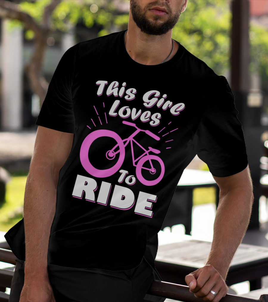 This Girl Loves To Ride Pink Bicycle Enthusiast T-Shirt