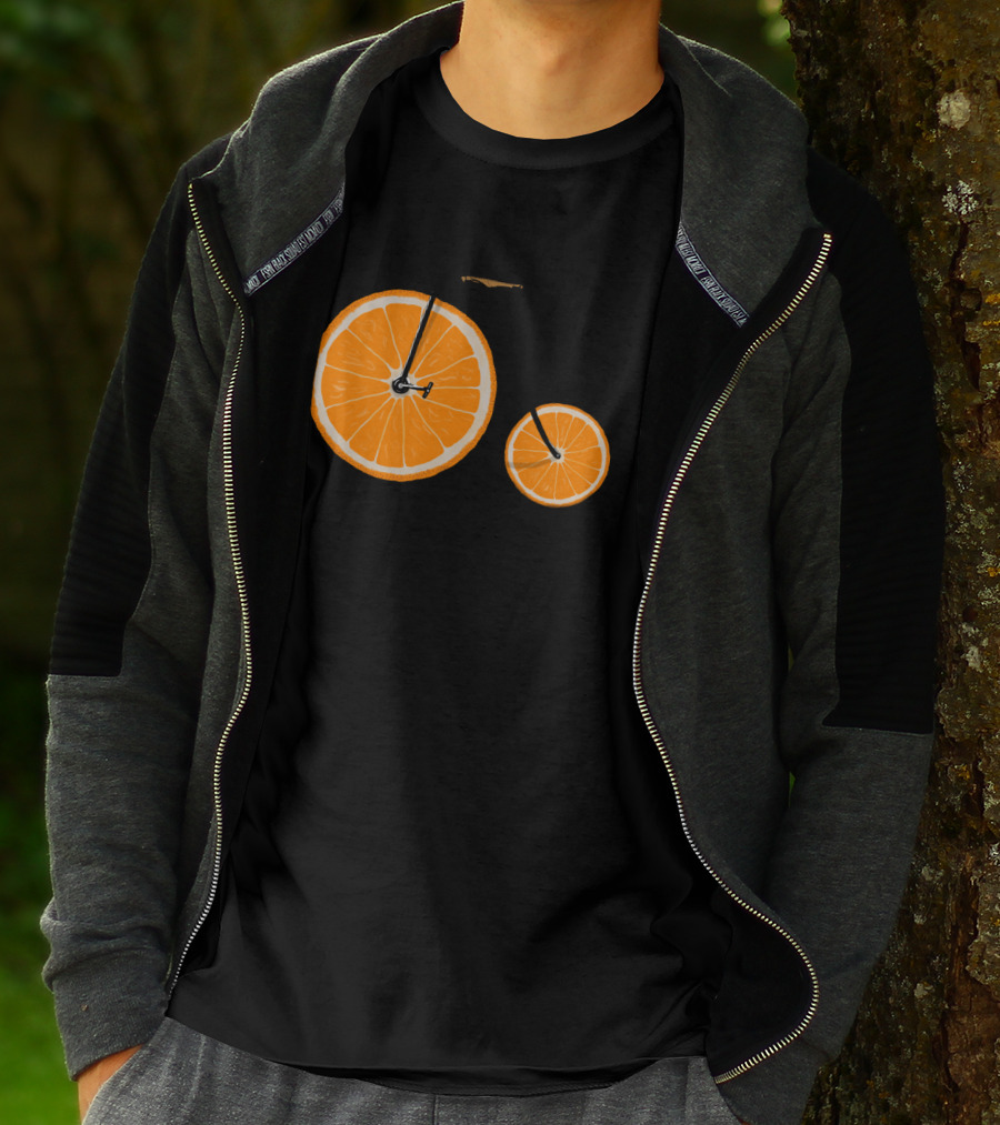 Orange Slice Bicycle Vitamin Concept T-Shirt
