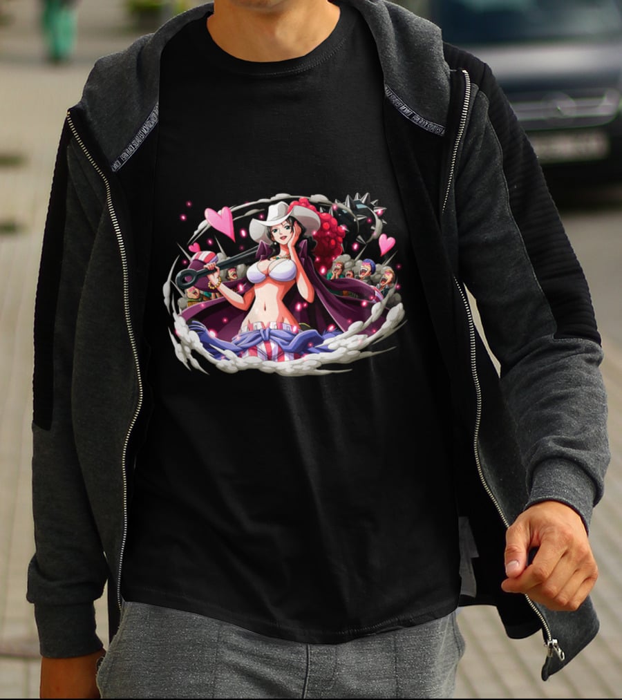 Alvida Pirates Heart Design One Piece Characters T-Shirt