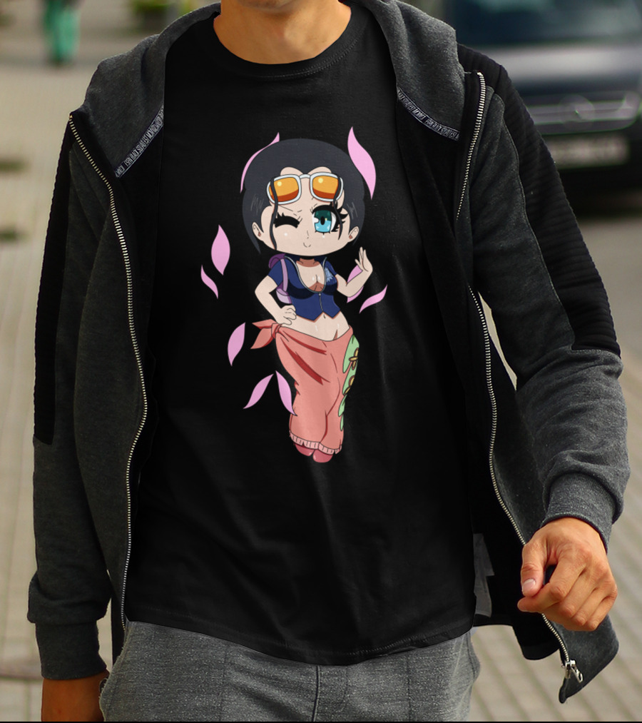 Demon Child Chibi Cute Character With Sunglasses And Pink Accents T-Shirt