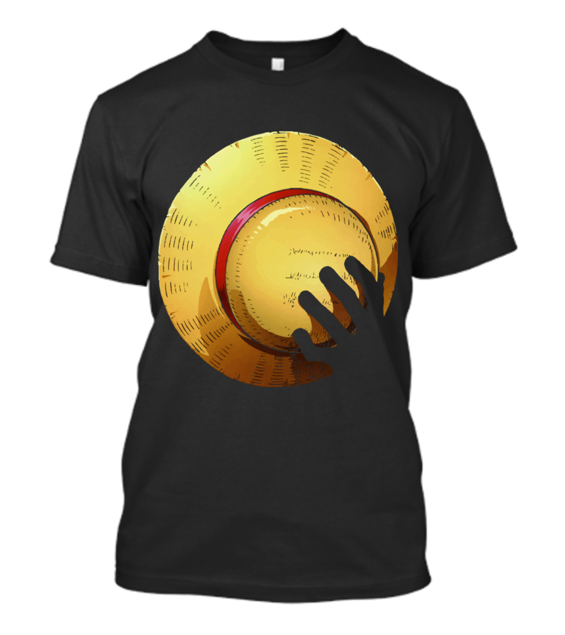 KEEP THE HAT Straw Hat Hand T-Shirt
