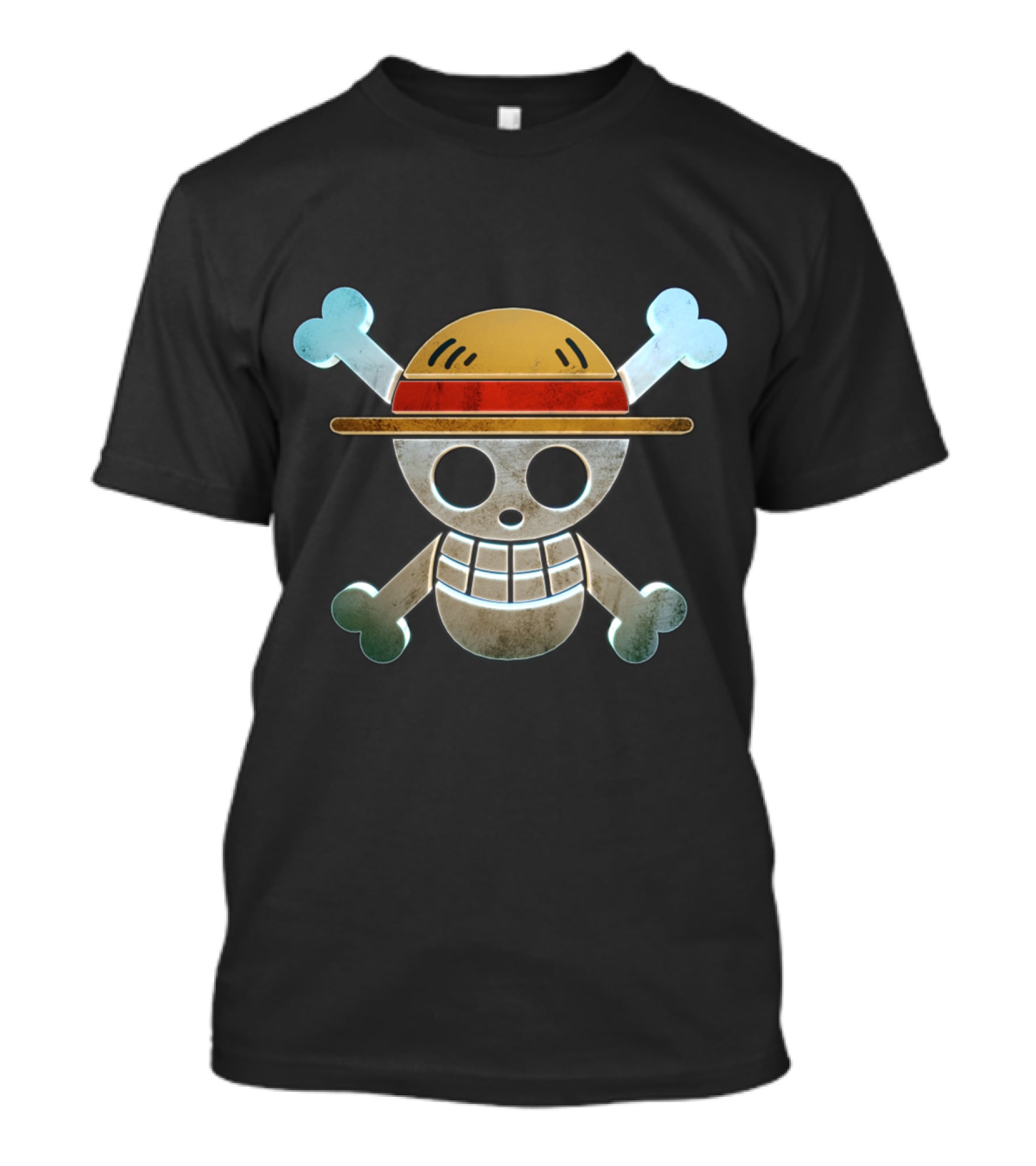 Mokey D Luffy Jolly Roger Straw Hat Pirate T-Shirt