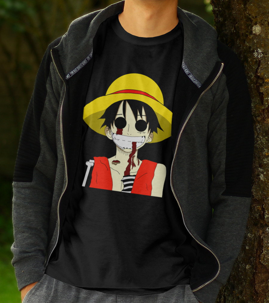 Monkey D Zombie One Piece Straw Hat Luffy T-Shirt