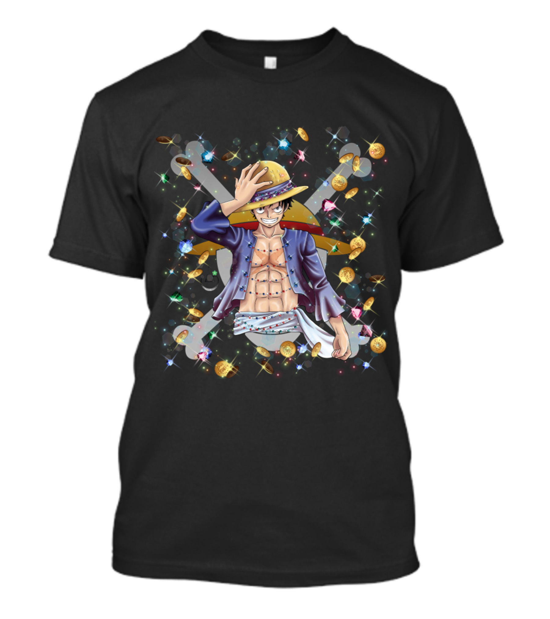 Iwara No Luffy Pirate King Sparkling Treasure Adventure T-Shirt