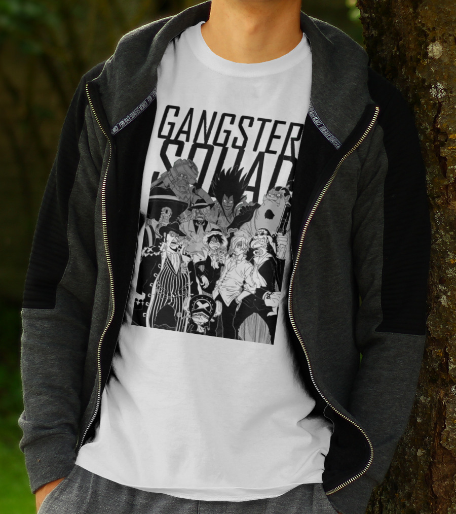 Gangster Squad One Piece Anime Characters Collaboration T-Shirt