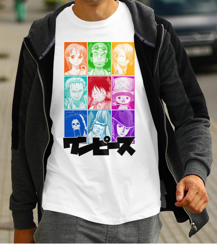 One Piece Of A Team Nine Characters Collage T-Shirt