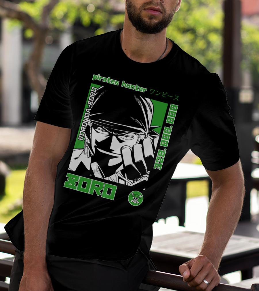 Pirates Hunter Roronoa Zoro 320000000 One Piece Zoro T-Shirt