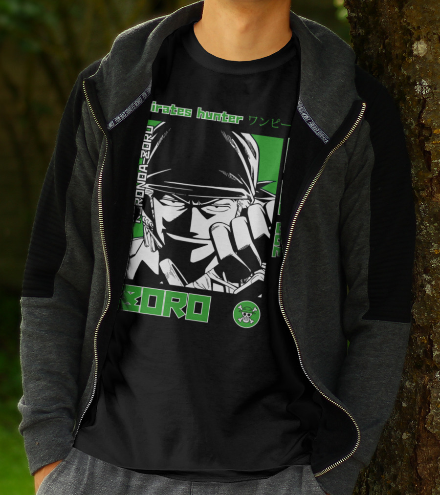 Pirates Hunter Roronoa Zoro 320000000 One Piece Zoro T-Shirt