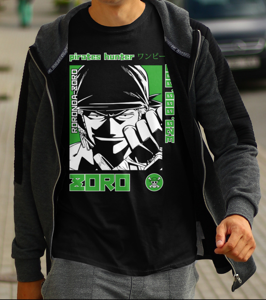 Pirates Hunter Roronoa Zoro 320000000 One Piece Zoro T-Shirt