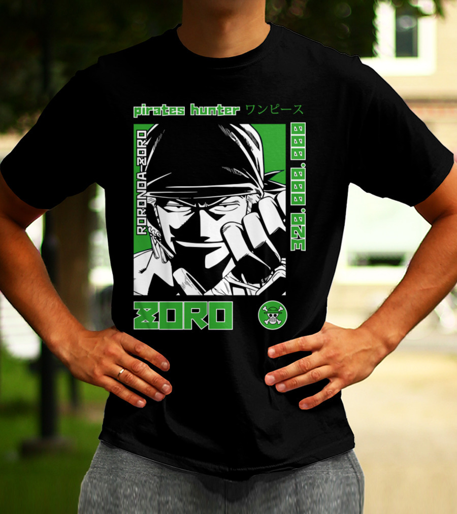 Pirates Hunter Roronoa Zoro 320000000 One Piece Zoro T-Shirt