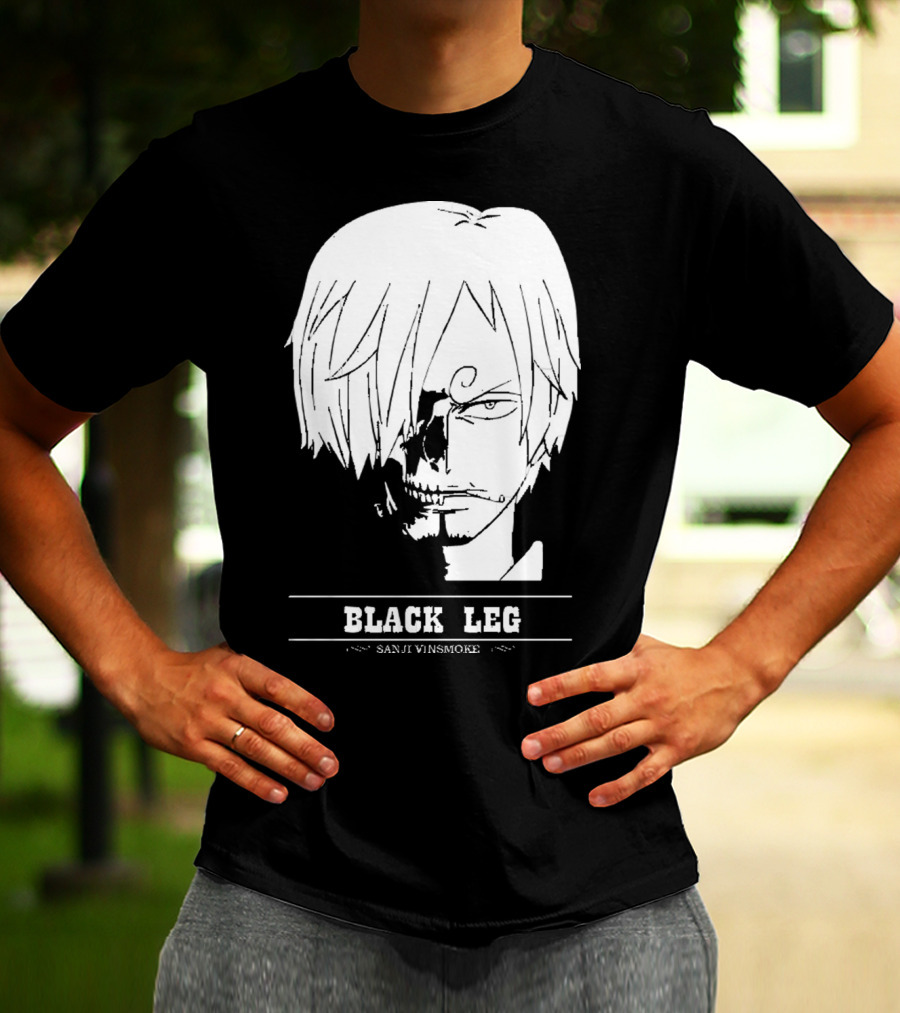 Sanji Vinsmoke Black Leg Anime Character Sketch T-Shirt
