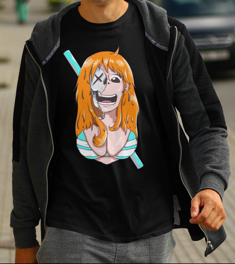 Skally Nami One Piece Skeleton Crossover T-Shirt