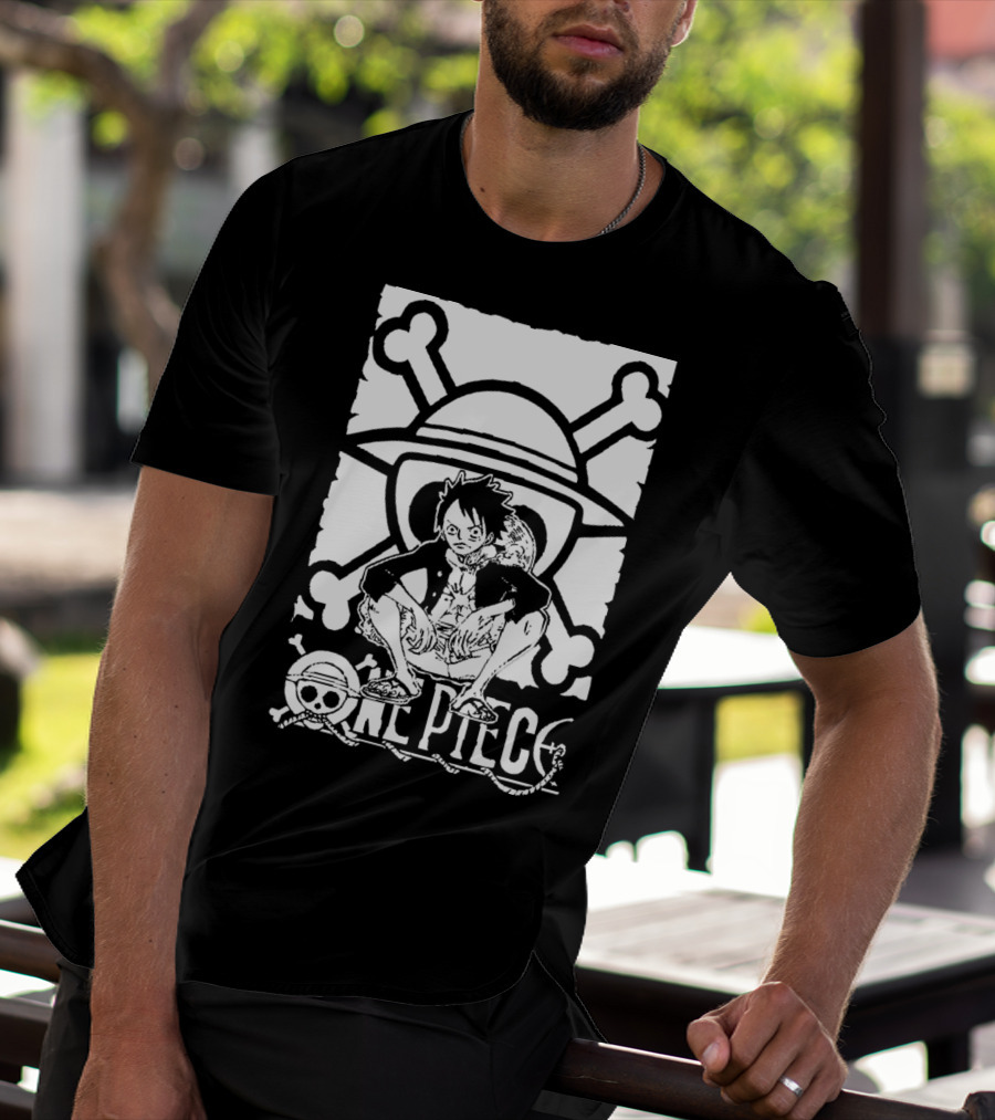 One Piece Straw Hat Luffy Crossbones T-Shirt
