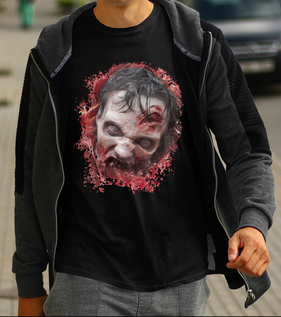 Eat It Zombie Face Splatter Horror T-Shirt