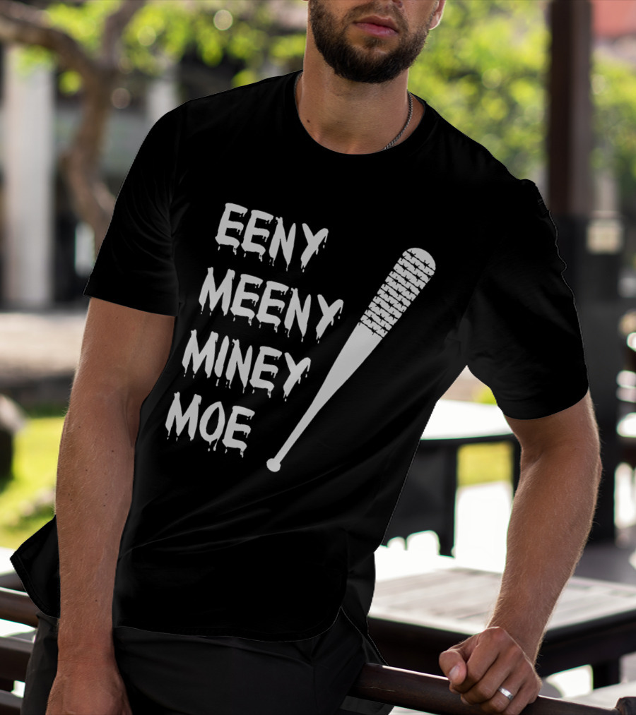 Walking Dead Negan Eeny Meeny Miney Moe Barbed Wire Bat T-Shirt