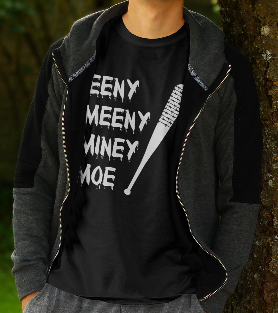 Walking Dead Negan Eeny Meeny Miney Moe Barbed Wire Bat T-Shirt