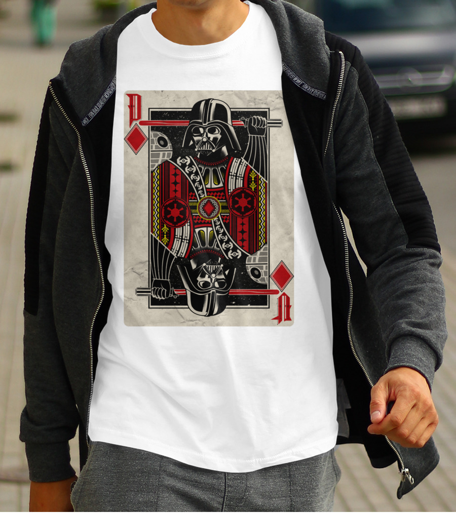 Dark Side Playing Card Deck Vader King Of Diamonds T-Shirt